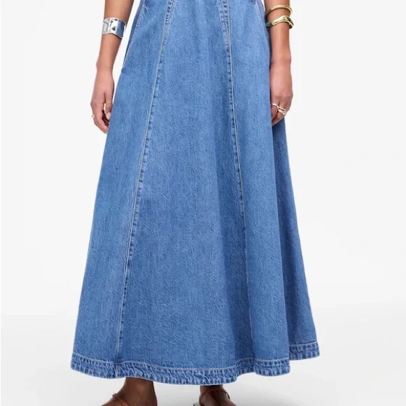 Madewell Denim Maxi Skirt - Picture 1 of 6